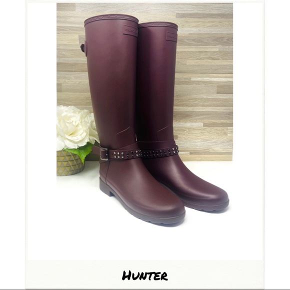 hunter studded rain boots